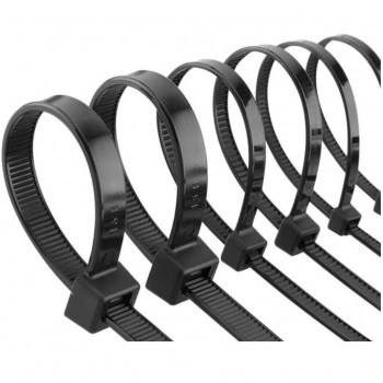 ABRACADEIRA NYLON 4,6X300MM PRETO 100 PECAS - VILA