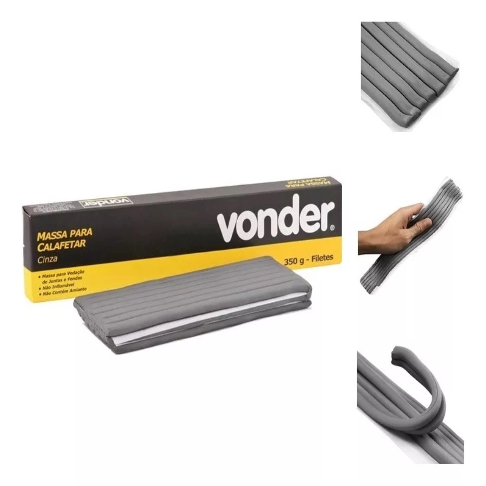 MASSA PARA CALAFETAR EM FILETES CINZA 350G - VONDER