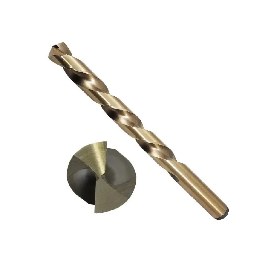 BROCA DE ACO RAPIDO COBALTO METAL DURO E ACO INOX 10,00MM MTX
