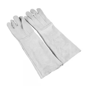 LUVA RASPA COURO PUNHO 20CM LONGA - LUVEQ