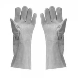 LUVA RASPA COURO PUNHO 20CM LONGA - LUVEQ
