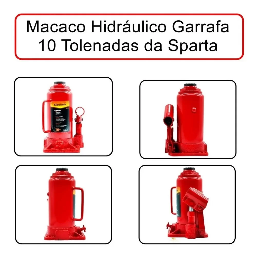 MACACO HIDRAULICO TIPO GARRAFA 10 TON - SPARTA