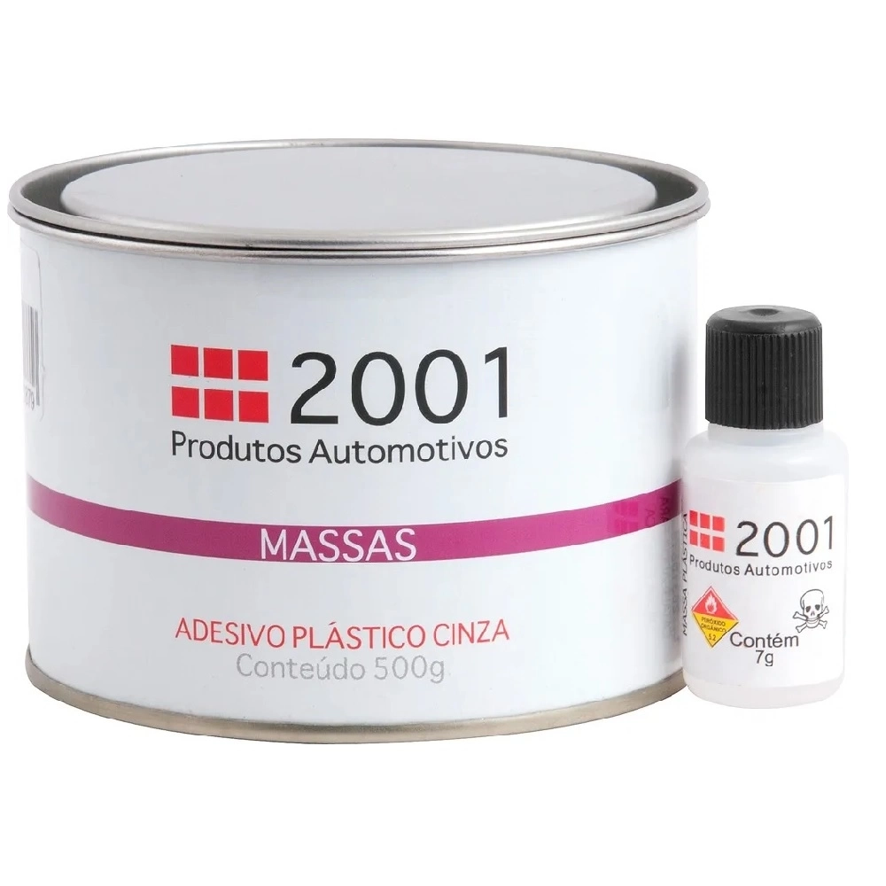 ADESIVO COLA PLASTICA (MASSA) 0,500KG CINZA 2001