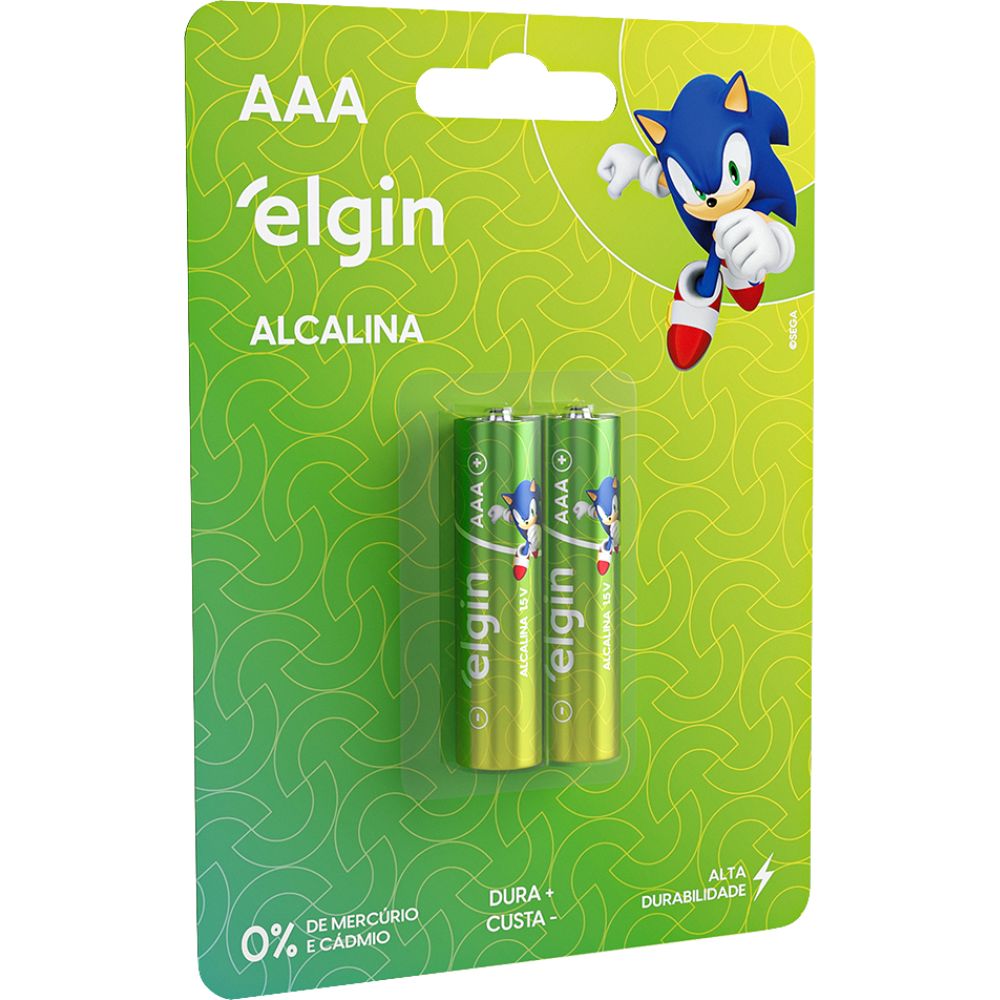PILHA ALCALINA AAA BLISTER (PACOTE 2PCS) - ELGIN