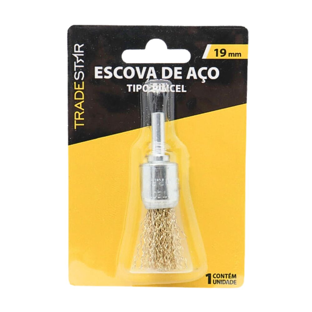 ESCOVA DE ACO TIPO PINCEL 19MM - TRADESTAR