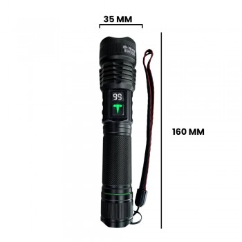 LANTERNA MANUAL LED E BATERIA RECARREGAVEL BM8502 B-MAX