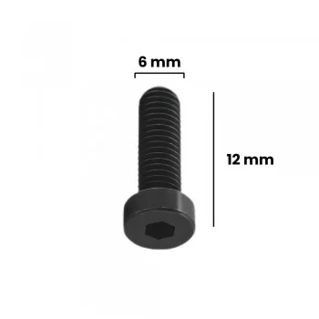PARAFUSO ALLEN C/ CABECA CILINDRICA BAIXA (ESPECIAL) 6 X 12MM MA ACO (CX 100 UNIDADES)