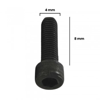 PARAFUSO ALLEN C/ CABECA CILINDRICA 4 X 8MM MA ACO (CX 100 UNIDADES)