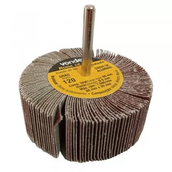 RODA DE LIXA 80 X 30 MM C/HASTE G120 VONDER