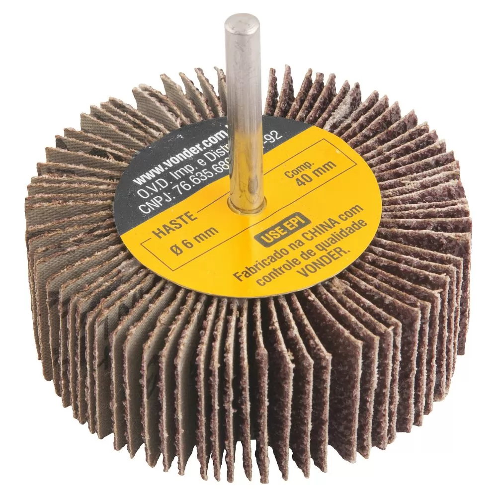 RODA DE LIXA 80 X 30 MM C/HASTE G36 VONDER