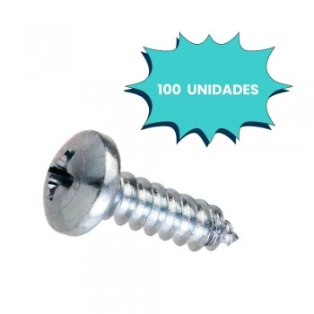 PARAFUSO AUTO ATARRAXANTE CB PANELA PHILLIPS 6,3X16MM ZINCADO BRANCO (CX 100 UNIDADES)