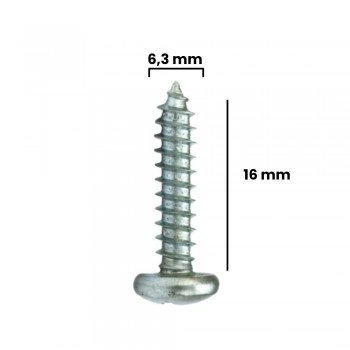 PARAFUSO AUTO ATARRAXANTE CB PANELA PHILLIPS 6,3X16MM ZINCADO BRANCO (CX 100 UNIDADES)