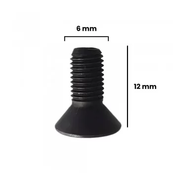 PARAFUSO ALLEN C/ CABECA CHATA 6 X 12MM MA ACO (CX 100 UNIDADES)