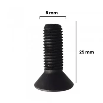PARAFUSO ALLEN C/ CABECA CHATA 6 X 25MM MA ACO (CX 100 UNIDADES)