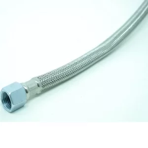 MANGUEIRA METALICA ODONTO ALTA PRESSAO 1/4 - 40CM