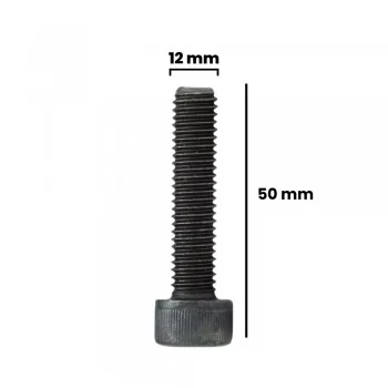 PARAFUSO ALLEN C/ CABECA CILINDRICA 12 X 50MM MA ACO (CX 10 UNIDADES)