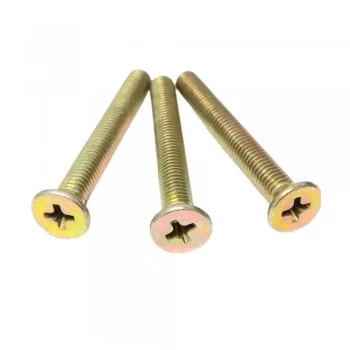 PARAFUSO MAQUINA CHATA PHILLIPS M5 X 50MM BICROMATIZADO (CX 100 UNIDADES)