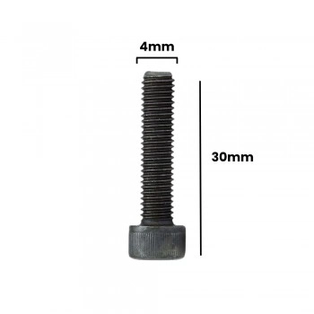 PARAFUSO ALLEN C/ CABECA CILINDRICA 4 X 30MM MA ACO (CX 100 UNIDADES)