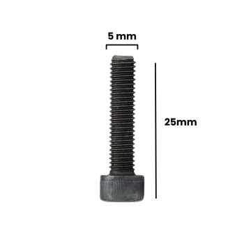 PARAFUSO ALLEN C/ CABECA CILINDRICA 5 X 25MM MA ACO (CX 100 UNIDADES)