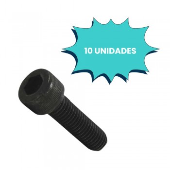 PARAFUSO ALLEN C/ CABECA CILINDRICA 6 X 10MM MA ACO (CX 10 UNIDADES)