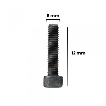 PARAFUSO ALLEN C/ CABECA CILINDRICA 6 X 12MM MA ACO (CX 10 UNIDADES)