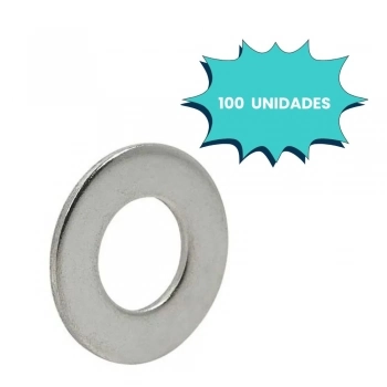 ARRUELA LISA 5/8″ ZINCADO BRANCO (CX 100 UNIDADES)