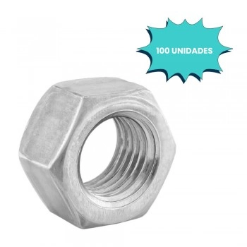 PORCA SEXTAVADA 5/8 UNC ZB (CX 100 UNIDADES)