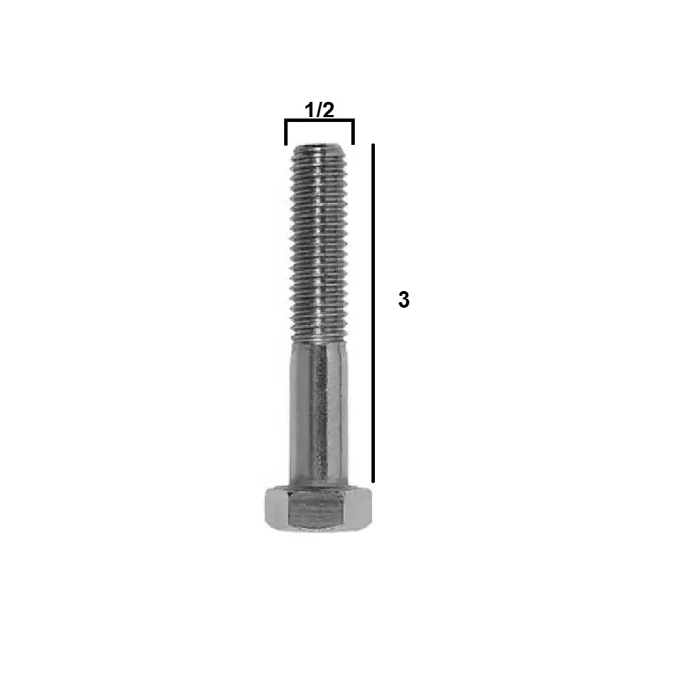 PARAFUSO SEXTAVADO 1/2 X 3″ RP UNC POLIDO