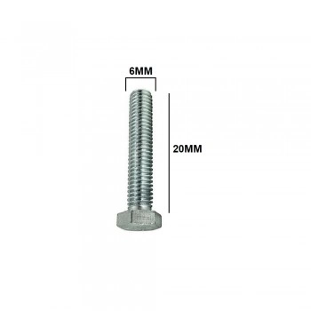 PARAFUSO SEXTAVADO 6 X 20MM MA ZB (CX 100 UNIDADES)