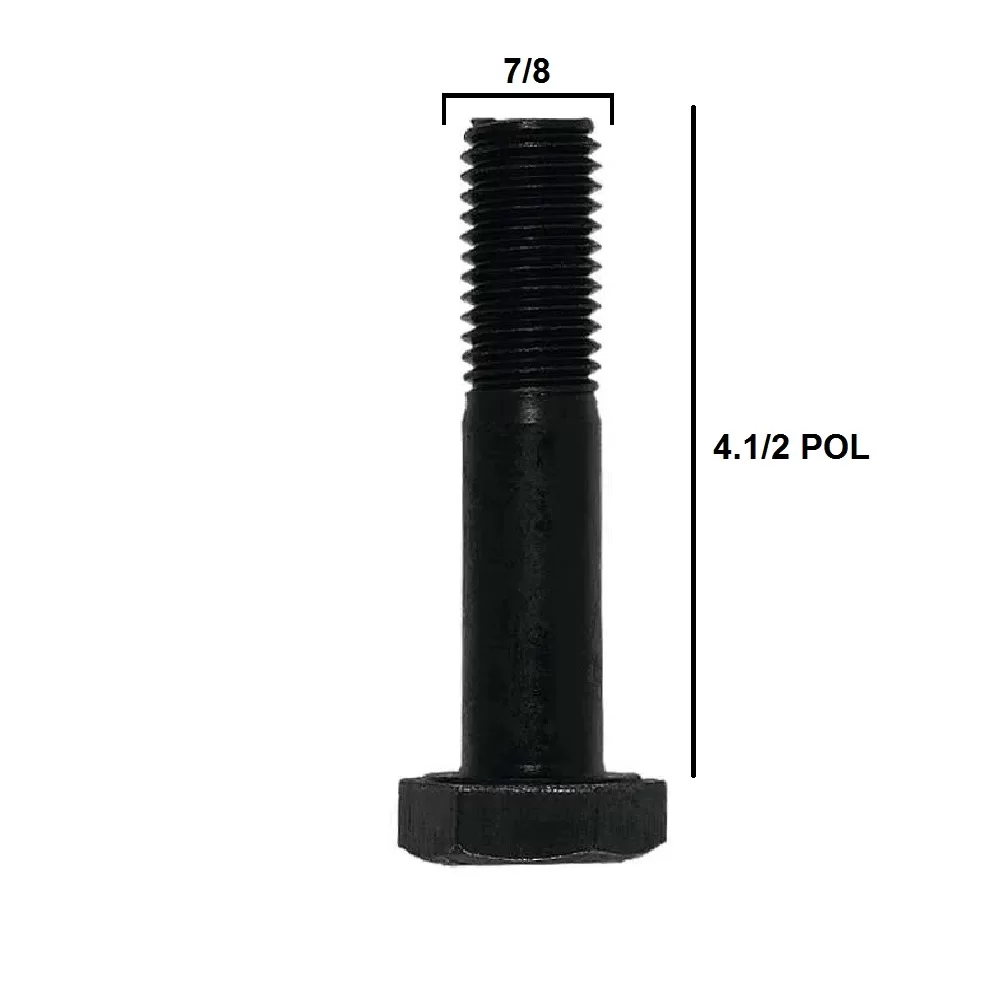 PARAFUSO SEXTAVADO 7/8 X 4.1/2` UNC FERRO POLIDO