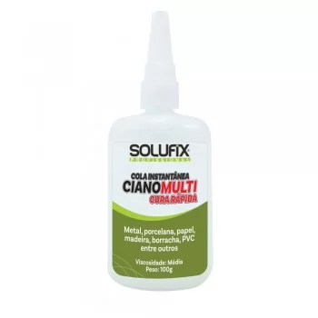 COLA  ADESIVO INSTANTANEA CIANOMULTI CURA RÁPIDA KIT 100G E 20G  - SOLUFIX
